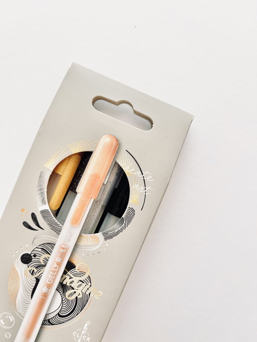 SAKURA Gelly Roll Estuche de 6 Bolígrafos Retráctiles de Tinta Gel en Colores Variados